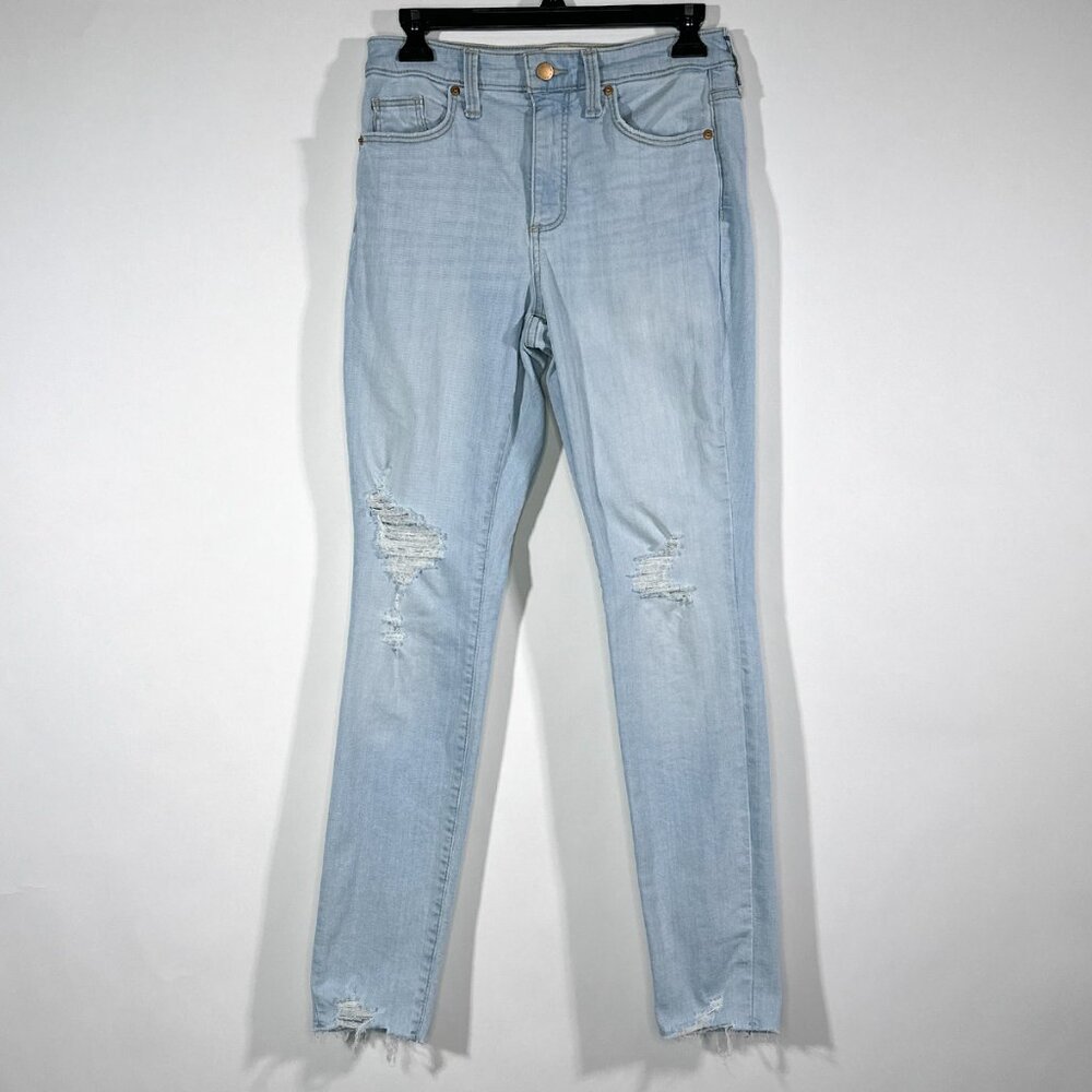 Universal‎ Thread High Rise Skinny Distressed Frayed Raw Hem Jeans Size 4/27R